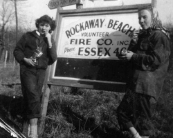 Rockaway Beach sign, 1940s