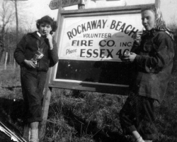 Rockaway Beach Volunteer Fire Department Sign, 1940s