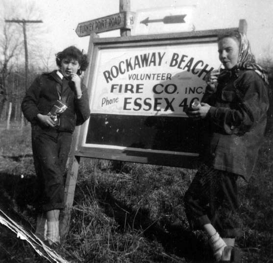 Rockaway Beach Volunteer Fire Department Sign, 1940s